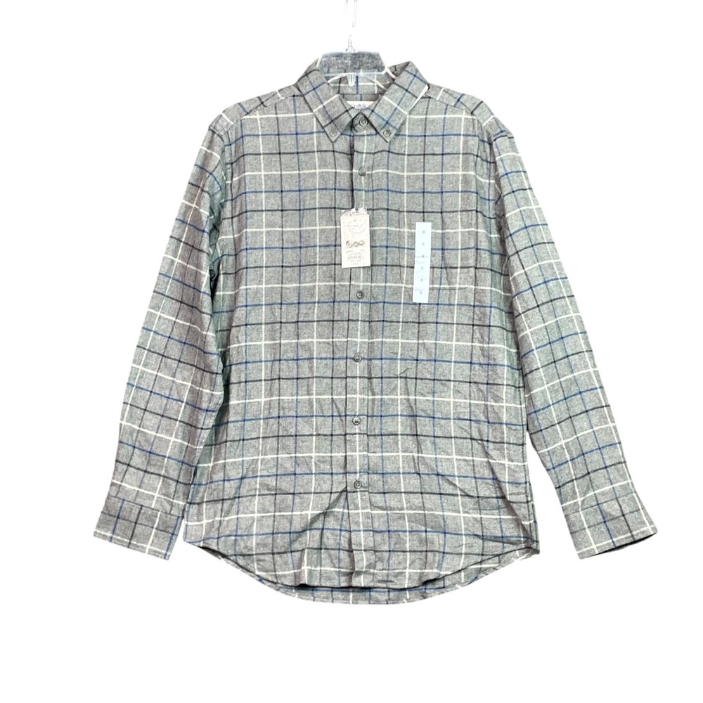 Croft & Barrow Flannel Shirt Men M Plaid Extra Soft Classic Fit Workwear Outdoor